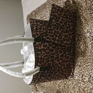 Kate Spade NWT KITT Leopard Print Tote Bag Set - XL